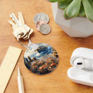 Porte-clés Pêcheurs à la Twilight ramassant des crabes