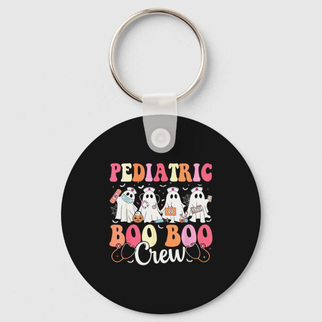 Porte-clés Pediatric Nurse Boo Boo Crew Ghost Nurse Halloween (Recto)