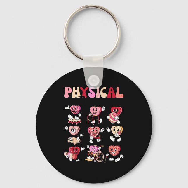 Porte-clés Pediatric Physical Therapy Pt Pta Happy Valentine' (Recto)