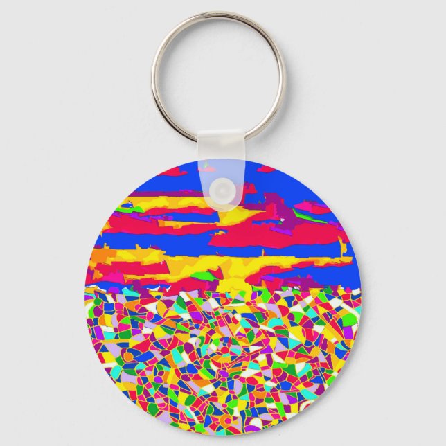 Porte-clés Peinture à l'huile de transcendance Abstraite (Recto)