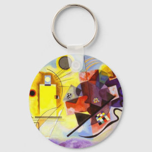 Porte-clés Peinture Abstraite Kandinsky rouge jaune