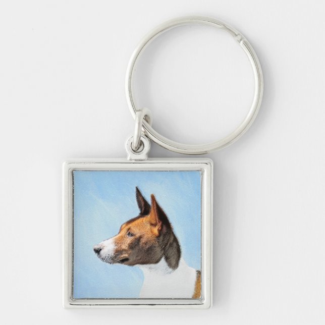 Porte-clés Peinture Basenji - Belle Art Original (Devant)