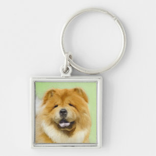 Porte-clés Peinture Chow Chow - Joli art original chien