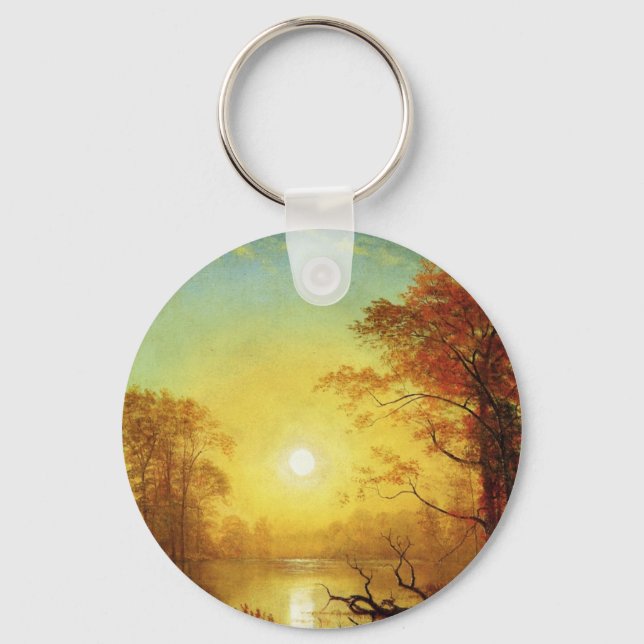 Porte-clés peinture d'Albert Bierstadt, Lever de soleil, (Verso)