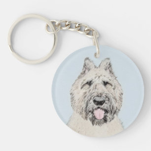 Porte-clés Peinture de Bouvier des Flandres - Art original de