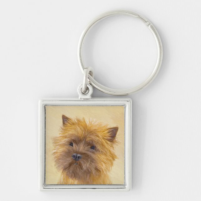 Porte-clés Peinture de Cairn Terrier - Cute Original Chien Ar (Devant)