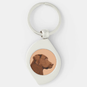 Porte-clés Peinture de Labrador Retriever (Chocolat) - Art Ca