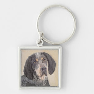 Porte-clés Peinture de linge bluetick - mignon chien original