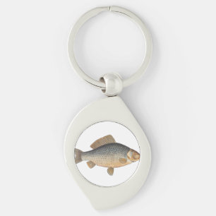 Porte-clés peinture de pêche de carpe dessin d'eau douce