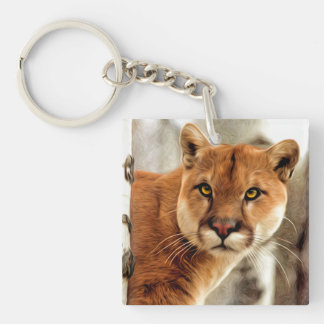 Porte-clés Peinture de photo de puma