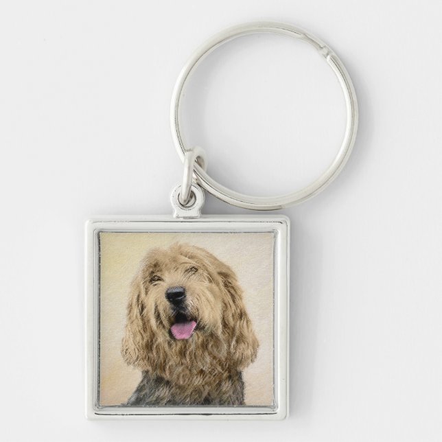 Porte-clés Peinture d'Otterhound - Joli art original de chien (Devant)