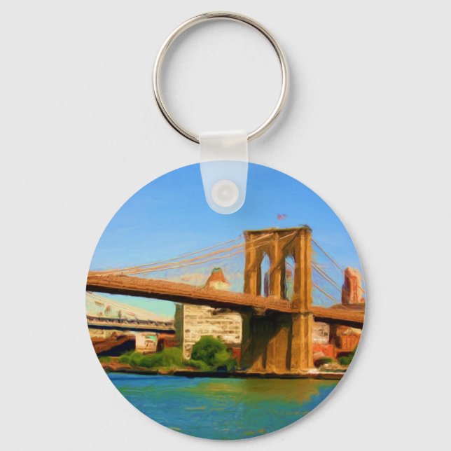 Porte-clés Peinture du pont Brooklyn (Recto)