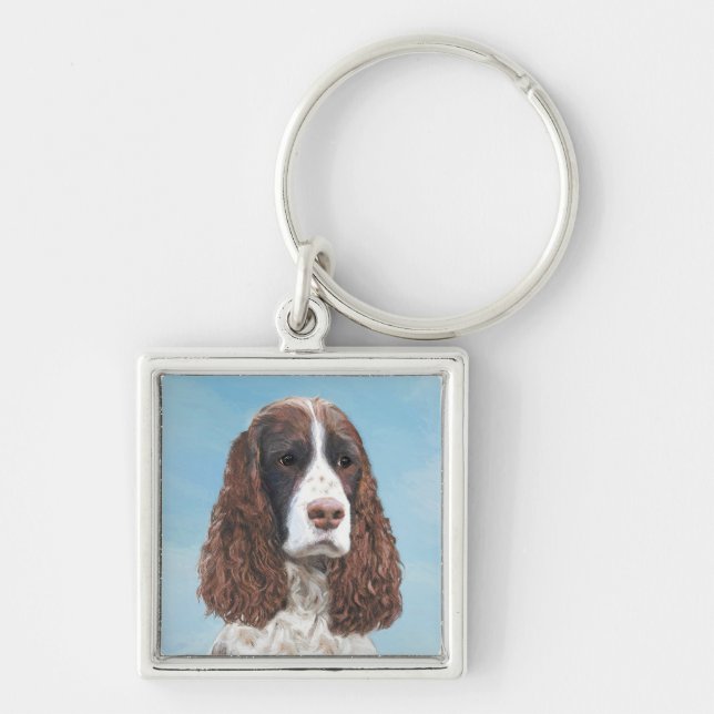 Porte-clés Peinture espagnole Springer anglaise Peinture orig (Devant)