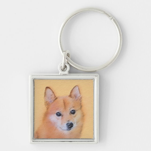 Porte-clés Peinture finlandaise Spitz - Jote Original Chien A (Devant)