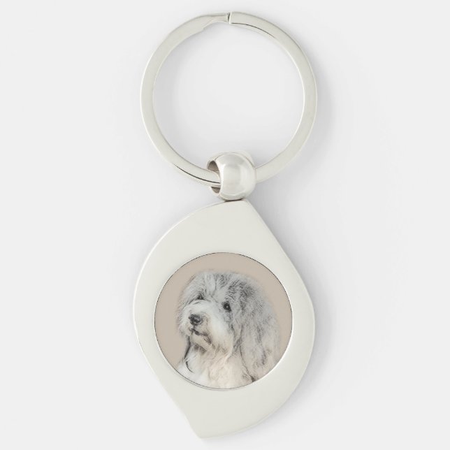 Porte-clés Peinture Havanaise (Gold Sable) - Art Chien origin (Devant)