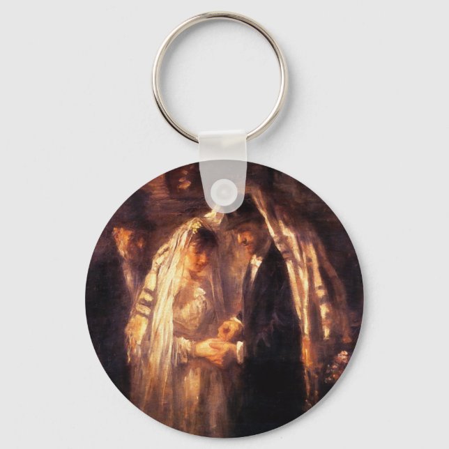 Porte-clés Peinture Mariage juive par Israëls (Recto)
