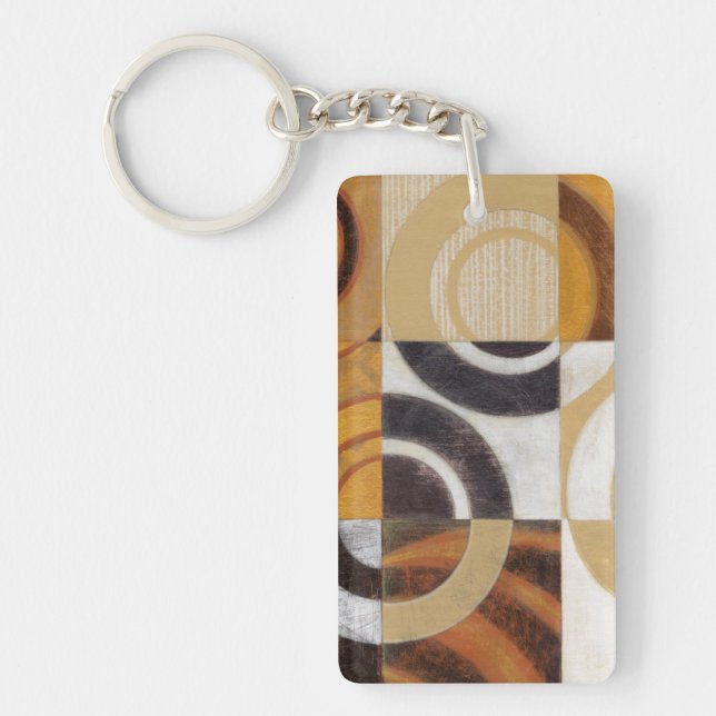 Porte-clés Peinture moderne avec Motifs circulaires (Devant)