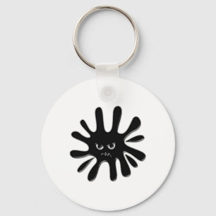 Porte-clés Peinture noire en colère