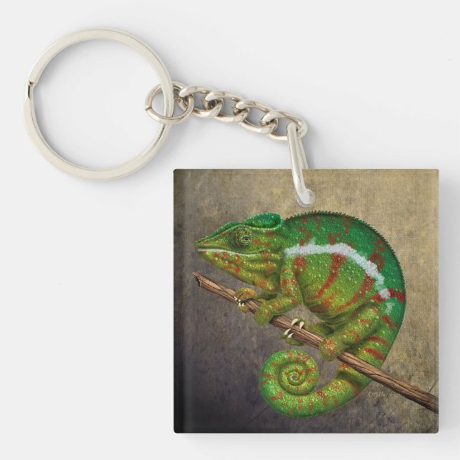 Porte-clés Peinture numérique Panther Chameleon (Devant)