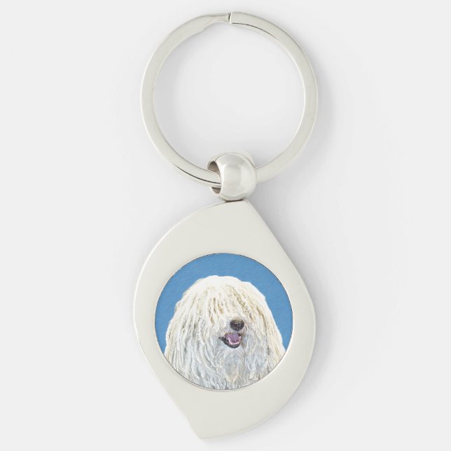 Porte-clés Peinture Puli - Cute Original Chien Art (Devant)
