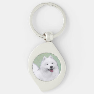 Porte-clés Peinture Samoyed - Cute Original Chien Art