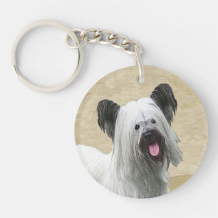 Porte-clés Peinture Skye Terrier - Cute Original Chien Art
