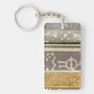 Porte-clés Peinture tribale contemporaine de motif