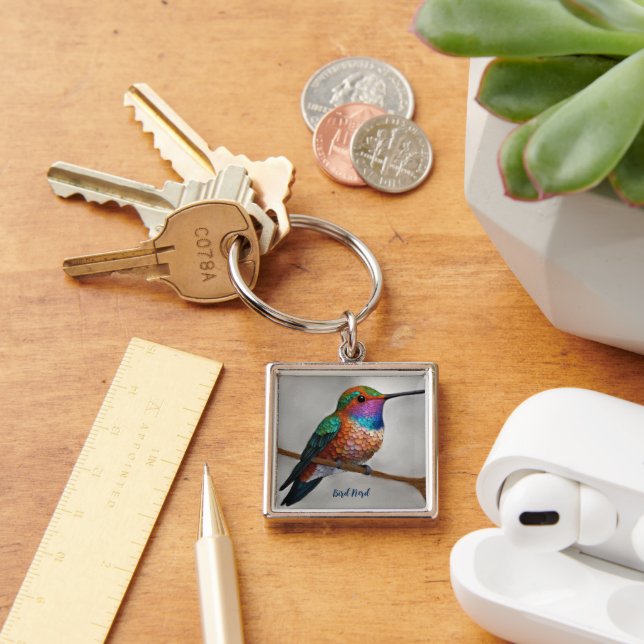Porte-clés Peinture vibrante de colibri d'Allen (Bureau)