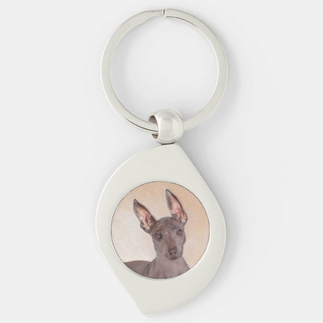 Porte-clés Peinture Xoloitzcuintli - Cute Original Chien Art (Devant)