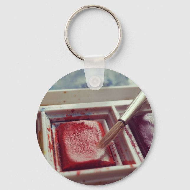 Porte-clés Peintures aquarelles impression photographique. (Recto)