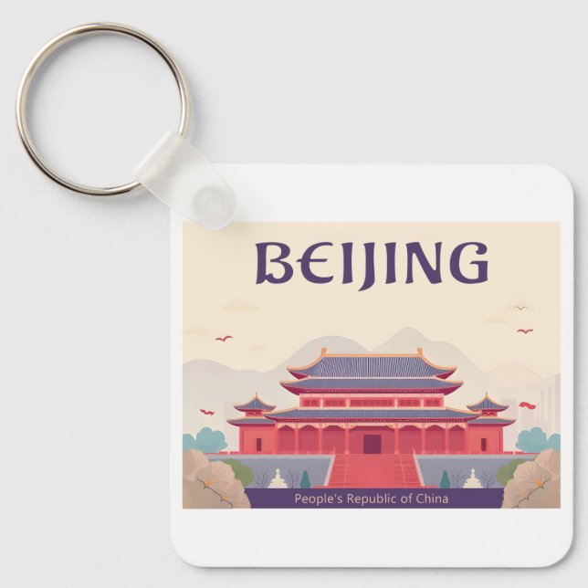 Porte-clés Pékin Chine Le Voyage Cité interdite Pastel (Recto)
