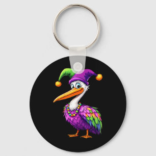 Porte-clés Pelican Mardi Gras Carnaval Lover Mens Femmes Enfa