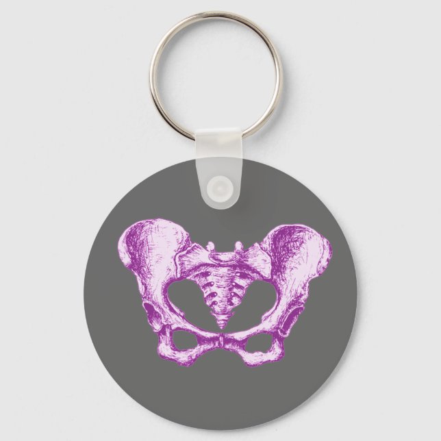 Porte-clés Pelvis violet femelle (Recto)