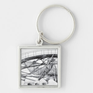 Porte-clés Pencilart de passerelle antique Monochrome