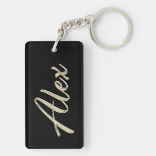 Porte-clés pendentif en whitegold Alex