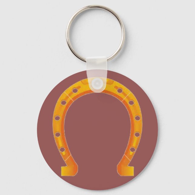 Porte-clés Pendentif Fer à Cheval Doré (Recto)