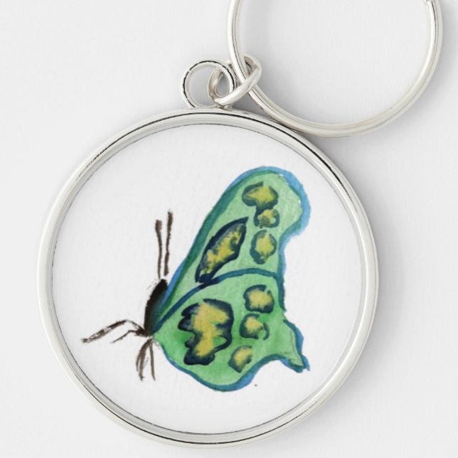 Porte-clés Pendentif Porte - clé papillon vert (Devant)