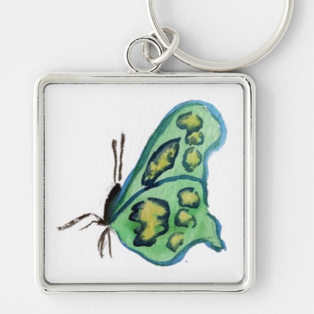 Porte-clés Pendentif Porte - clé papillon vert (Devant)