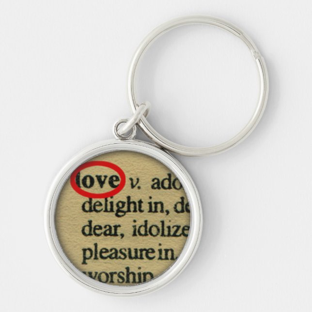 Porte-clés pendentifs de dictionnaire d'amour (Devant)