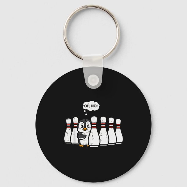 Porte-clés Penguin Bowling Ns Oh No Funny Bowler Player Men W (Recto)