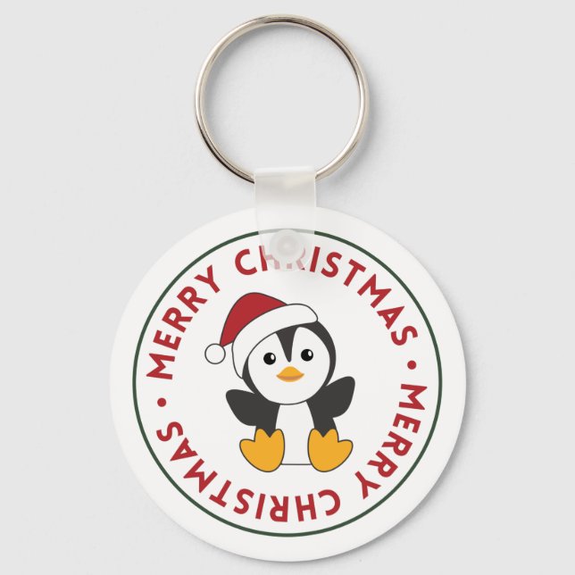 Porte-clés Penguin Christmas Snow Winter Animals Penguins Key (Recto)