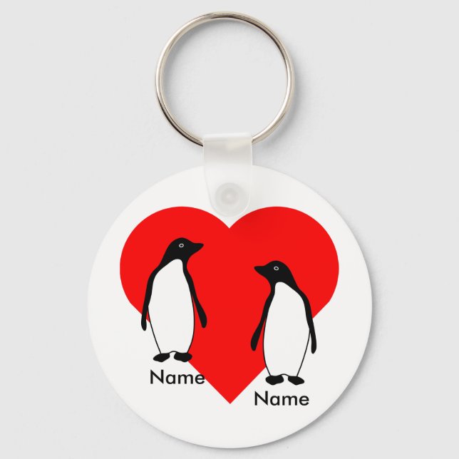 Porte-clés Penguin Love Couple Porte - clé (Recto)