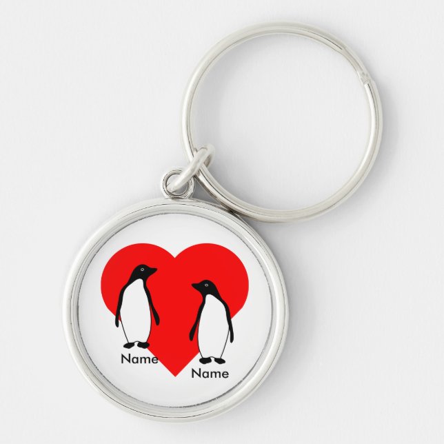 Porte-clés Penguin Love Couple Premium Porte - clé (Devant)