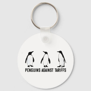 Porte-clés Penguins contre les tarifs douaniers Anti Trump Ta