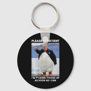 Porte-clés Penguins contre les tarifs douaniers Mains de prot