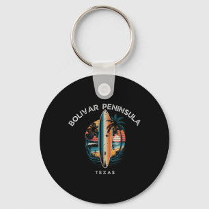 Porte-clés Péninsule de Bolivar Texas Hommes Femmes Surf