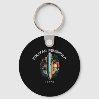 Porte-clés Péninsule de Bolivar Texas Hommes Femmes Surf