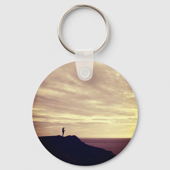 Porte-clés Pennard cliffs at sunset, Gower, Swansea (Recto)