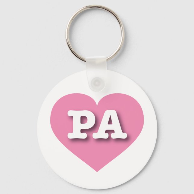Porte-clés Pennsylvania Pink Heart - I love PA (Recto)