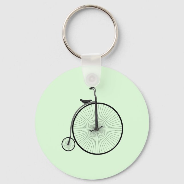 Porte-clés Pénny-Farthing bicyclette ancienne à grande roue s (Recto)